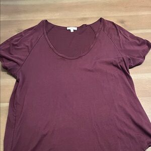 Wilfred Deep Burgundy Short Sleeve Tee